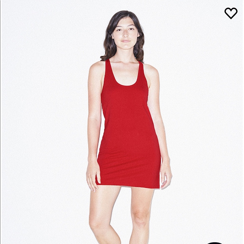 American Apparel Red Racerback Mini Dress XS